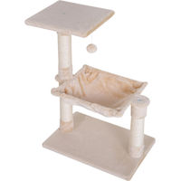 Produktbild von Patootie Fruitie Kratzbaum für kleine Katzen mit Plüschball, Sisalsäule und Hängematte, 70 cm, Beige