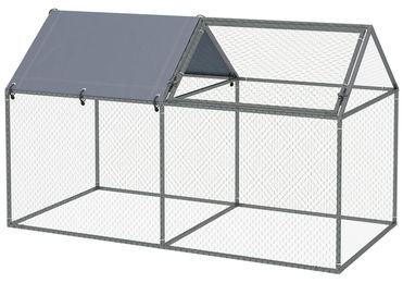 Patootie Fruitie Tierkäfig aus Stahl mit Oxford-Gewebe-Dach und Heringen Grün Silber 198 x 100 x 120 cm – Bild 1 von 1
