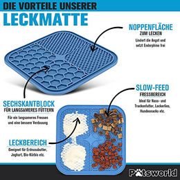 Pätsworld 2er Set Hunde Leckmatte aus Silikon mit Spachtel und Saugnäpfen BPA-frei – Bild 1 von 5