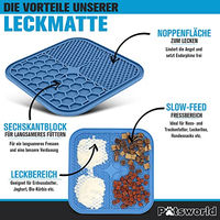 Produktbild von Pätsworld 2er Set Hunde Leckmatte aus Silikon mit Spachtel und Saugnäpfen BPA-frei