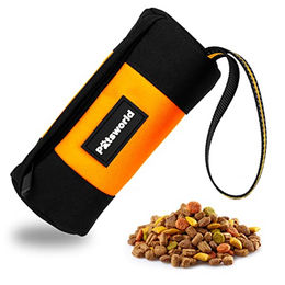 Pätsworld Futterbeutel für Hunde als wasserabweisender Apportierdummy für das Hundetraining in Orange 7x18 cm – Bild 1 von 6