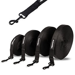 Pätsworld Schleppleine aus Gurtband für Hunde 5m Schwarz - 5 m – Bild 1 von 5