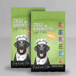 Produktbild von Pauli's Hundetrockenfutter Ziege und Süßkartoffel Monoprotein Getreidefrei Hypoallergen 10kg - 2 x 5 kg