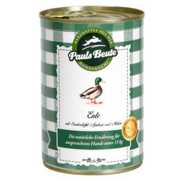 Produktbild von Pauls Beute Hund Nassfutter Ente Stückchen in Sauce getreidefrei glutenfrei 800g - 6 x 800 g