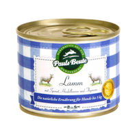 Produktbild von Pauls Beute Hund Nassfutter Lamm Stückchen in Sauce getreidefrei glutenfrei laktosefrei 800g - 800 g