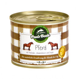 Produktbild von Pauls Beute Hund Nassfutter Pferd Stückchen in Sauce getreidefrei glutenfrei laktosefrei 800g - 800 g