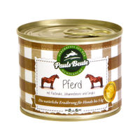 Produktbild von Pauls Beute Hund Nassfutter Pferd Stückchen in Sauce getreidefrei glutenfrei laktosefrei 800g - 800 g