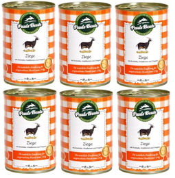 Produktbild von Pauls Beute Nassfutter Ziege Adult Getreidefrei Monoprotein Sparpack 6x 400g - 400 g