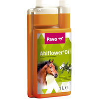 Produktbild von Pavo Ahiflower Oil Ergänzungsfutter für Pferde zur Unterstützung von Gelenken, Immunsystem sowie Haut und Fell 1 L - 1 l