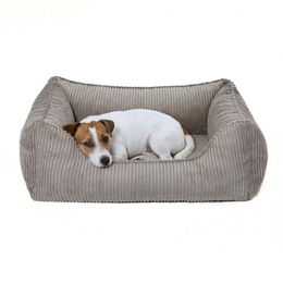 PAW WOW Anton Hundebett Cord Grau Größe M mit OEKO-TEX STANDARD 100 – Bild 1 von 6