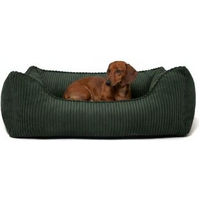 Produktbild von PAW WOW Anton Orthopädisches Hundebett aus Cord für kleine und mittelgroße Hunde Olivegrün Größe M