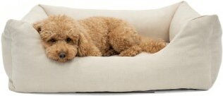 PAW WOW Hundebett EMMA Velours Beige Größe M – Bild 1 von 2