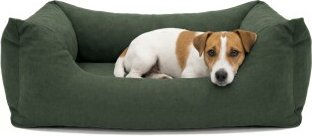 PAW WOW Hundebett EMMA Velours in Grün mit OEKO-TEX STANDARD 100 – Bild 1 von 3