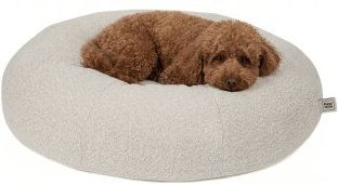 PAW WOW Hundebett LENI Bouclé Beige Größe M – Bild 1 von 3