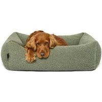 Produktbild von PAW WOW Hundebett Sven Orthopädisches Hundekörbchen mit Memory Foam Teddy-Stoff Grün Größe M