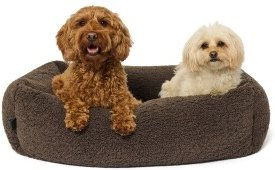 PAW WOW Hundebett Sven Teddy Braun M aus Plüsch mit OEKO-TEX Standard 100 – Bild 1 von 9