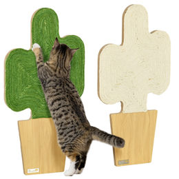 PawHut 2er Set Katzenkratzbretter aus Juteseil im Kakteen-Design 30 x 60 cm – Bild 1 von 9