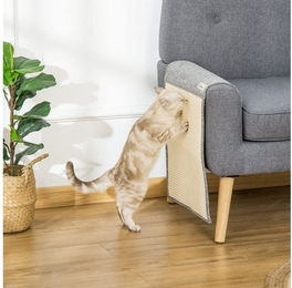 PawHut 2er Set Sisal Kratzmatte für Katzen Grau 130 x 45 x 0.3 cm – Bild 1 von 5