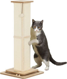 Produktbild von PawHut 3-in-1 Kratzbaum für Katzen aus Sisal mit Spielball in Beige 87cm - 1 Stk.