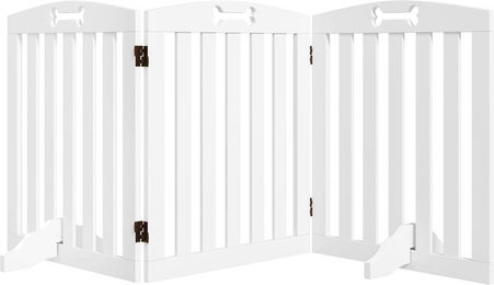 PawHut Absperrgitter für Hunde 3-teilig, faltbar und freistehend, 155 x 61 cm, Weiß – Bild 1 von 2
