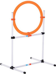 PawHut Agility-Gerät Laufstall für Hunde aus Kunststoff in Weiß und Orange – Bild 1 von 4