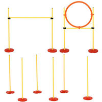 Produktbild von PawHut Agility-Set für Hunde 3-in-1 Trainingsausrüstung Gelb inklusive Tragetasche