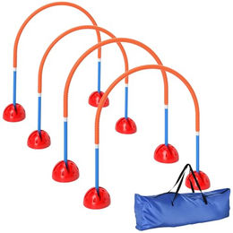 PawHut Agility Set für Hunde aus Kunststoff mit Slalomstangen in Blau und Orange – Bild 1 von 9
