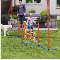 Produktbild von PawHut Agility Set für Hunde mit Hürde und Slalomstangen aus Oxford-Gewebe in Orange