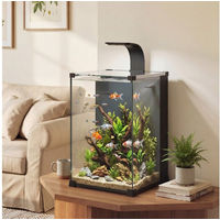 Produktbild von PawHut Aquarium 36L Fischtank mit LED-Beleuchtung und Filtersystem in Schwarz 30 x 30 x 45,5 cm