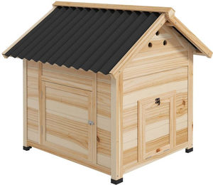 Produktbild von PawHut Entenstall aus Holz mit Kippdach und Doppeltür für Enten