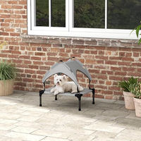 Produktbild von PawHut Erhöhtes Hundebett mit Baldachin aus Oxford-Gewebe für kleine Rassen Dunkelblau 61x46x63 cm