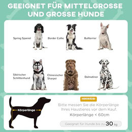 PawHut Erhöhtes Hundebett mit Baldachin und Dach aus Oxford-Gewebe für große Hunde in Grau – Bild 1 von 6