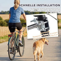 Produktbild von PawHut Fahrradleine für Hunde mit Stoßdämpfer aus Edelstahl und Nylon in Silber-Schwarz