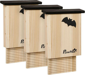 Produktbild von PawHut Fledermauskasten 3er-Set aus Naturholz