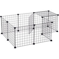 Produktbild von PawHut Freilaufgehege für Kleintiere aus Metall in Schwarz 73 x 36 x 106 cm