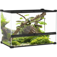 Produktbild von PawHut Glasterrarium für Reptilien mit Frontbelüftung Schwarz 48L