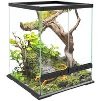 Produktbild von PawHut Glasterrarium für Reptilien und Amphibien mit Anti-Flucht-Design und Belüftung Schwarz 45 x 45 x 60 cm 120L - 120 l