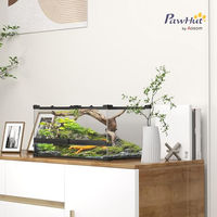 Produktbild von PawHut Glasterrarium für Reptilien und Spinnen Schwarz 34L 50 x 30 x 25 cm