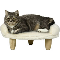 Produktbild von PawHut Haustiersofa aus Plüsch für Katzen und Hunde in Weiß Größe S