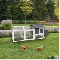 Produktbild von PawHut Home Deluxe Hühnerstall aus Holz mit integriertem Auslauf und Nistkasten 224 x 107 cm