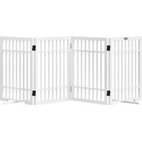 Produktbild von PawHut Hund Absperrgitter 4-teilig aus Holz 183 x 61 cm faltbar