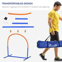 Produktbild von PawHut Hunde-Agility-Trainingsgeräte 4-teiliges Agility-Set aus Kunststoff Blau Orange