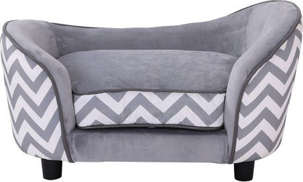 PawHut Hundebett Haustiersofa für kleine Hunde und Katzen in Grau und Schwarz - 1 Stk. – Bild 1 von 9