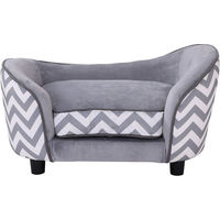 Produktbild von PawHut Hundebett Haustiersofa für kleine Hunde und Katzen in Grau und Schwarz - 1 Stk.