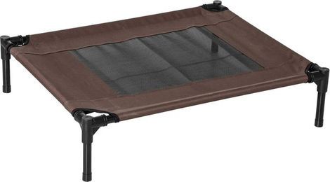 PawHut Hundebett und Katzenbett Outdoor aus Oxford-Gewebe Braun 76 x 61 x 18 cm – Bild 1 von 9