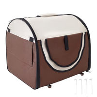 Produktbild von PawHut Hundebox faltbare Hundetransportbox für Hunde 61x46x51 cm kaffeebraun-creme
