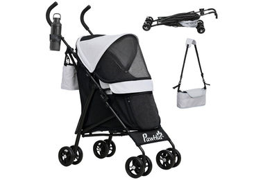 PawHut Hundebuggy klappbarer Hundewagen für Hunde und Katzen bis 4 kg mit Netzfenstern und Becherhalter – Bild 1 von 3