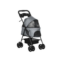 Produktbild von PawHut Hundebuggy und Katzenbuggy klappbar aus Polyester in Grau 67 x 45 x 96 cm