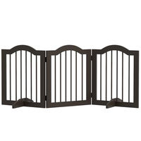Produktbild von PawHut Hundegitter 3-teilig faltbar mit Tür und 2 Stützfüßen 154,5 x 61 cm