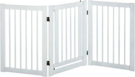 PawHut Hundegitter Absperrgitter für Hunde Weiß 155 x 76 cm – Bild 1 von 3